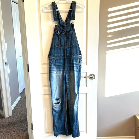 🌷American Eagle Distressed Overalls - Picture 2 of 11